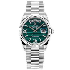 Rolex Day-Date 36mm Black Dial Full Gold Case Replica Watch