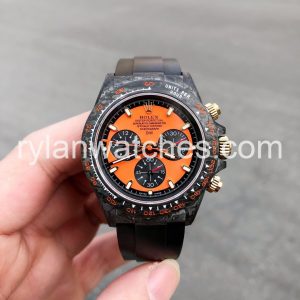 rolex daytona black rubber strap