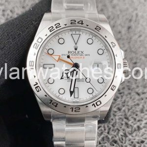 rolex explorer ii white dial steel bezel clone replica watch