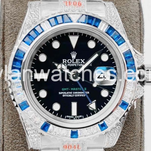 rolex gmt master ii blue sky white cloud clone replica watch