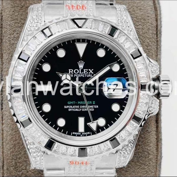Rolex GMT-Master Panda Drill Ring 40MM Clone diamond bezel