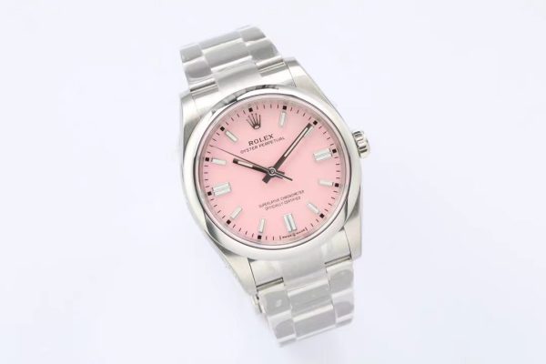 Rolex Oyster Perpetual Pink Dial 36MM Clone with pink dial