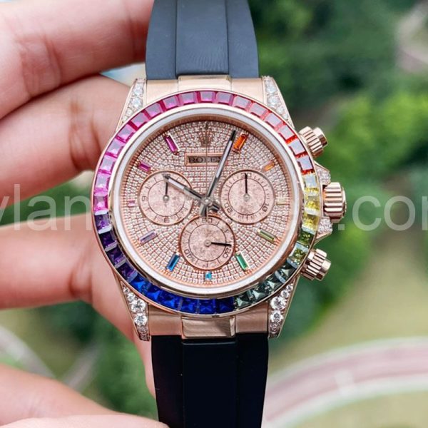 rolex rainbow daytona rose gold
