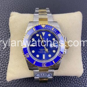 rolex submariner gold blue clone replica watch