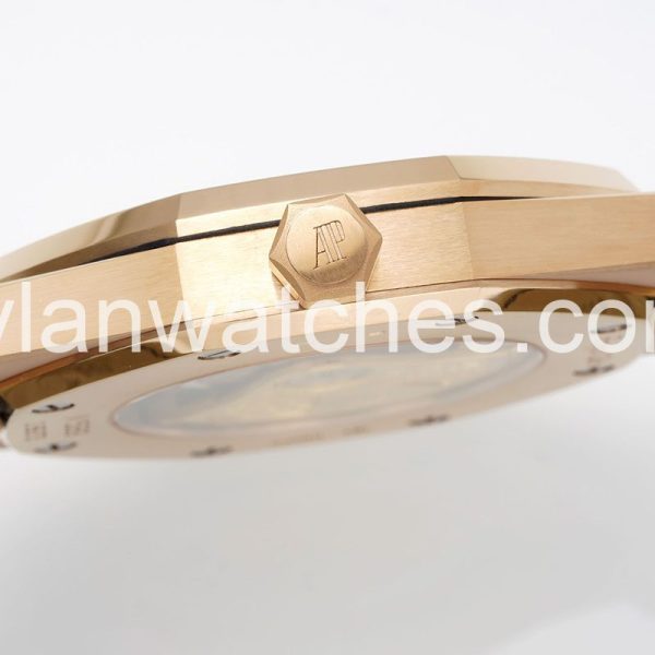 Audemars Piguet 41mm 15400 Black face rose gold shell black belt - Image 3