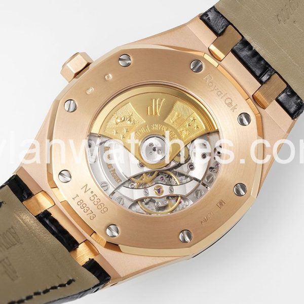 Audemars Piguet 41mm 15400 Black face rose gold shell black belt - Image 6