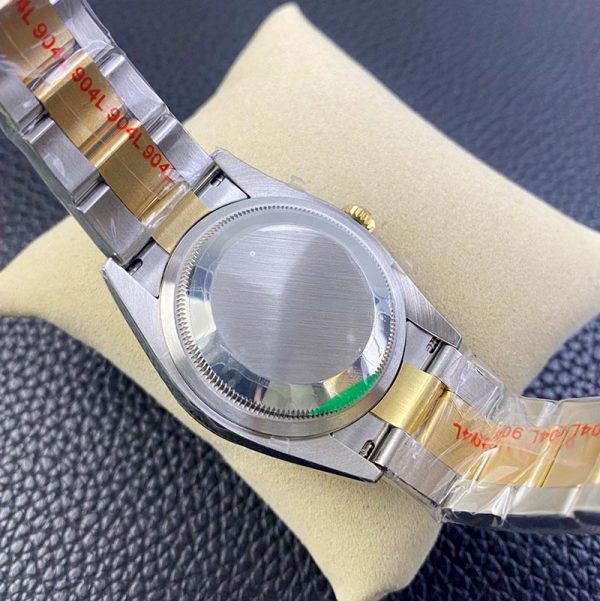 Rolex Explorer Gold ring steel band black dial 36mm