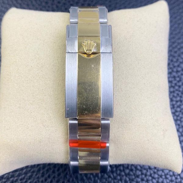 Rolex Explorer Gold ring steel band black dial 36mm