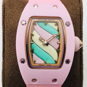 Richard Mille RM 007 Pink Macaron Clone, Pink Case, Macaron Dial, RM 007 Clone