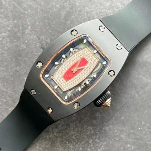 Richard Mille RM 007 Carbon Red Bridge Clone, Carbon Case, Red Bridge Dial, RM 007 Clone