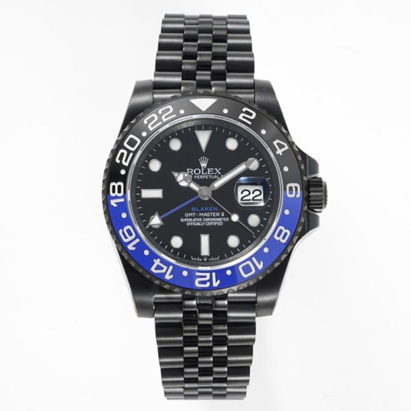 Rolex GMT-Master II Black Blue Border Clone 40MM Jubilee