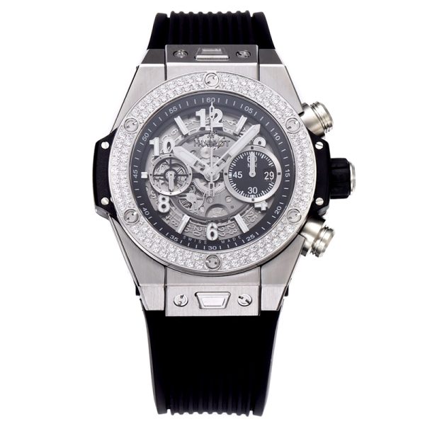 Hublot Big Bang Tourbillon 45mm Silver Diamond Bezel Replica Watch