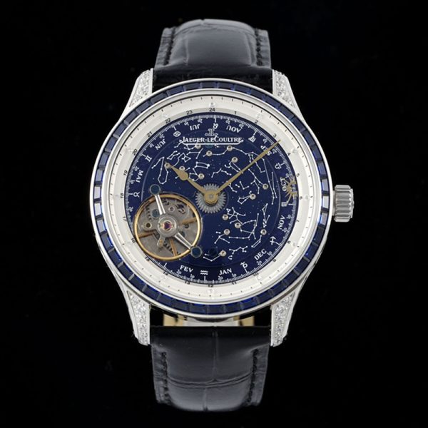 Jaeger-LeCoultre Master Tourbillon Blue Gem Bezel Clone