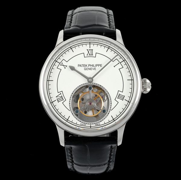 Patek Philippe Tourbillon Complications Simple Roman Steel Clone, Simple Roman, Steel Case, Tourbillon Clone