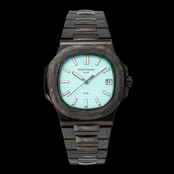 Patek Philippe Nautilus 5711 DIW Carbon Tiffany Blue Dial Clone, Tiffany Blue Dial, Carbon Case, Swiss Clone