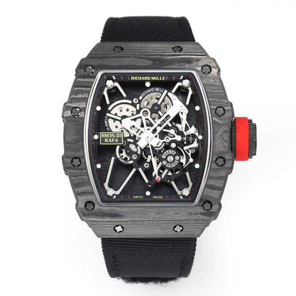 Richard Mille RM 35-01 Rafa Tourbillon Clone Black Strap