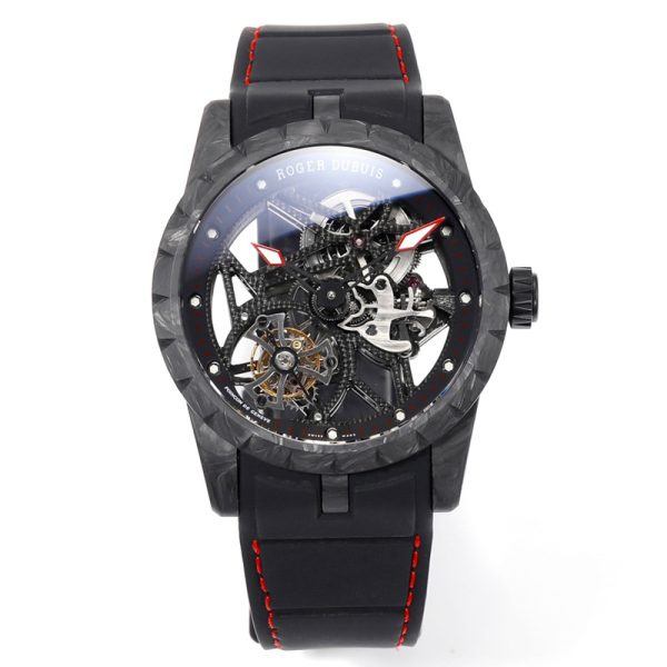 Roger Dubuis Excalibur Skeleton Carbon Black Clone DBEX0577