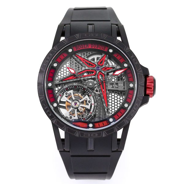 Roger Dubuis Excalibur Skeleton Carbon Fiber Red Clone RDDBEX0815