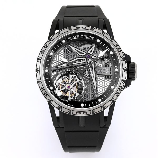 Roger Dubuis Excalibur Skeleton Carbon Fiber Black Clone DBEX0577