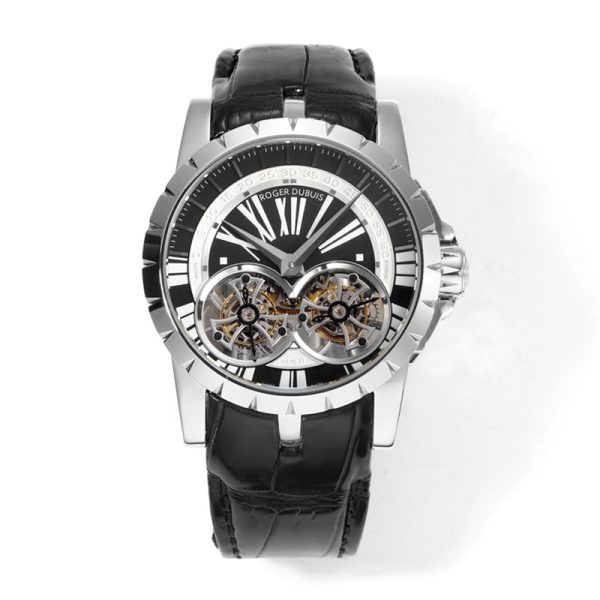Roger Dubuis Excalibur Double Tourbillon Black Dial Clone RDDBEX0291