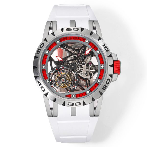 Roger Dubuis Excalibur Spider Red and White Clone Watch