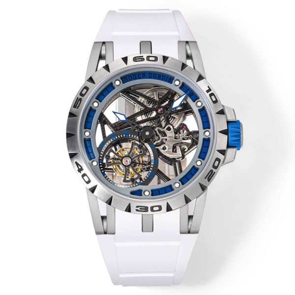 Roger Dubuis Excalibur Spider White Blue Clone RDDBEX0479