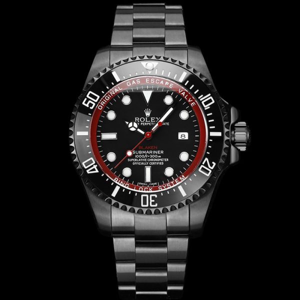 rolex submariner black red clone replica watch