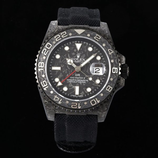 rolex diw gmt master ii carbon fiber black clone replica watch