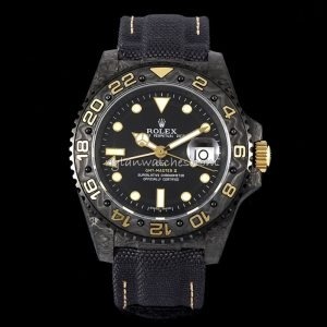 rolex diw gmt master ii carbon fiber gold clone replica watch