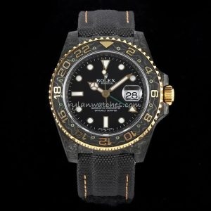 rolex diw gmt master ii carbon fiber gold clone replica watch
