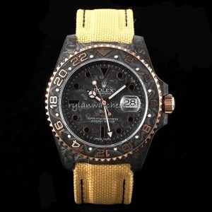 rolex diw gmt master ii carbon fiber yellow strap clone replica watch