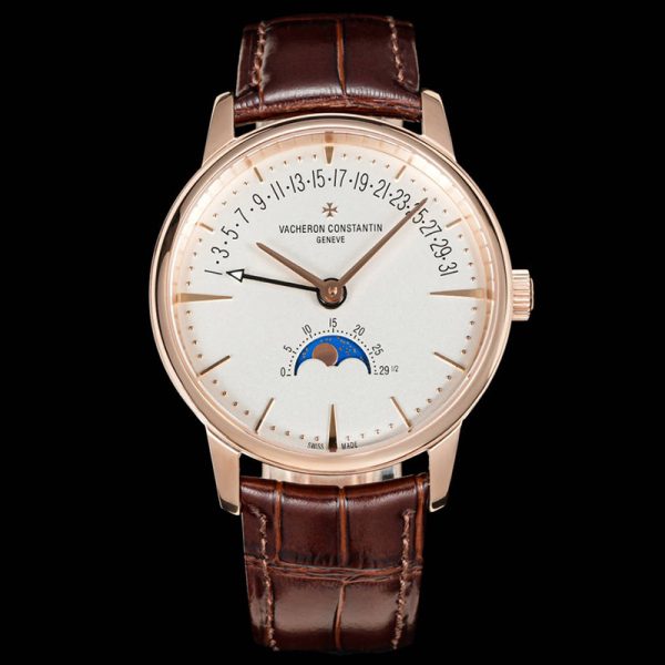 Vacheron Constantin Patrimony Moonphase Rose Gold White Clone Watch
