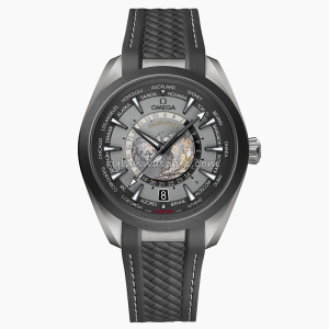 Omega Seamaster Aqua Terra 150M Clone with Black Dial and Rubber Strap
