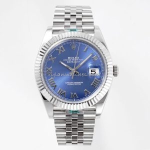 Rolex Datejust Clone with Blue Dial and Roman Numerals