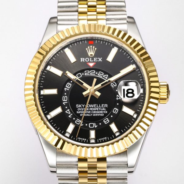 Rolex Sky-Dweller Stainless Steel Green Dial Oyster Clone 42MM (Copy)