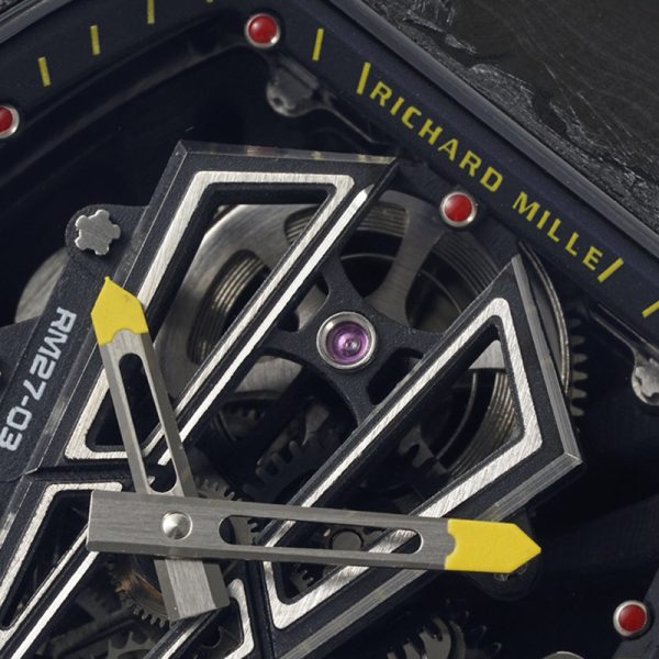 Richard Mille RM 27-03 Tourbillon Clone with Yellow Carbon and Red & Yellow Design – Limited Edition (Copy)