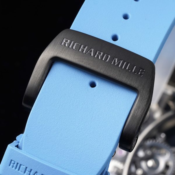 Richard Mille RM27-03 Tourbillon Clone with Carbon Fiber Case and Black Rubber Strap (Copy)
