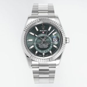 Rolex Sky-Dweller Stainless Steel Green Dial Oyster Clone