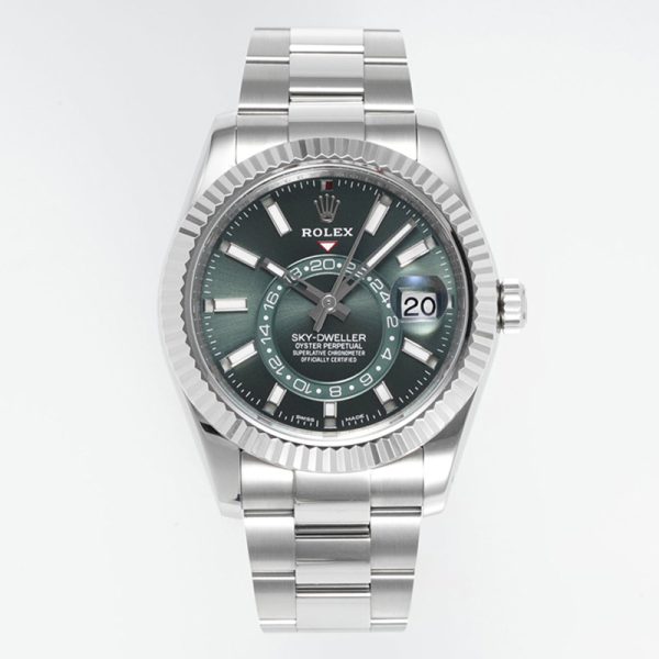 Rolex Sky-Dweller Stainless Steel Green Dial Oyster Clone