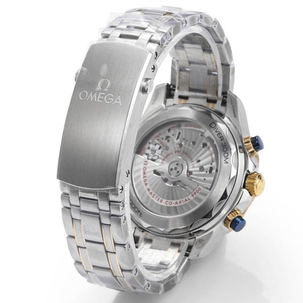 Omega Seamaster Diver 300m Clone Watch with Silver Dial and Blue Accents 44mm (Copy)
