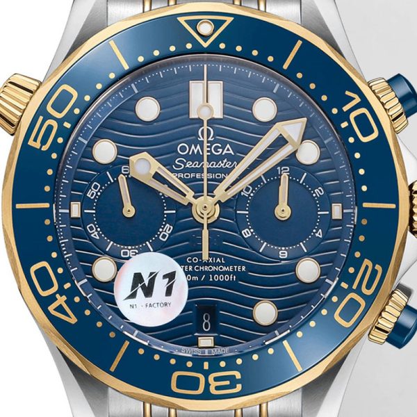 Omega Seamaster Diver 300m Clone Watch with Silver Dial and Blue Accents 44mm (Copy)