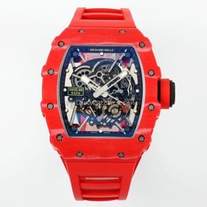 Richard Mille RM 35-02 RAFA Red Clone skeleton watch with red case and strap