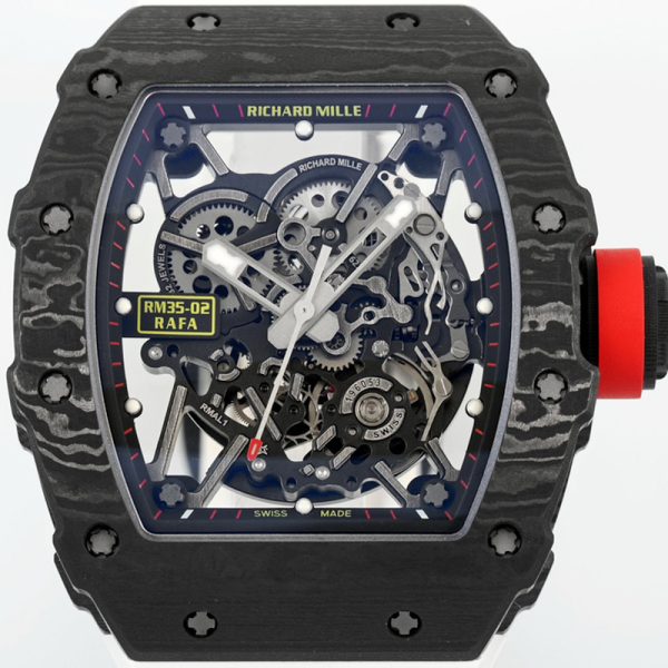 Richard Mille RM 35-02 RAFA Red Black Strap Clone (Copy)