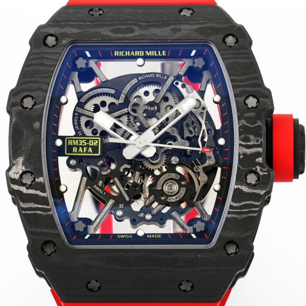 Richard Mille RM 35-02 RAFA Black Case White Strap Clone (Copy)