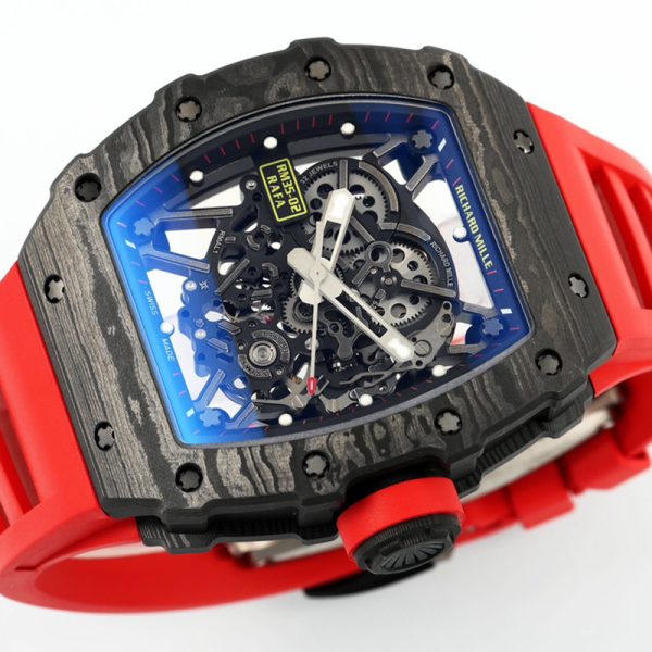 Richard Mille RM 35-02 RAFA Black Case White Strap Clone (Copy)