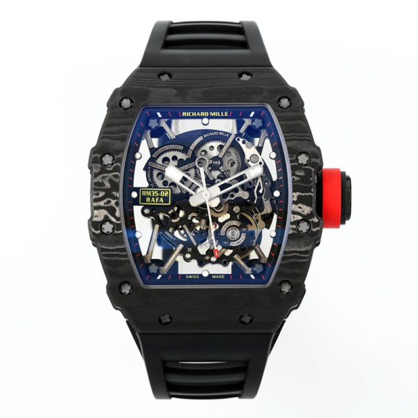Richard Mille RM 35-02 RAFA Black Case Black Strap Clone skeletonized watch