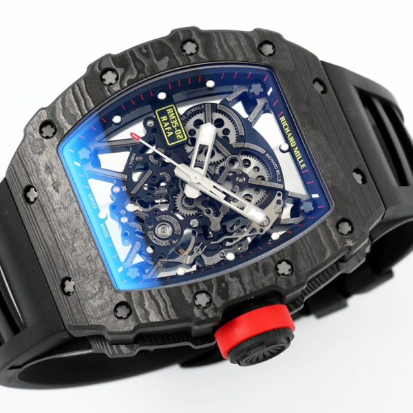 Richard Mille RM 35-02 RAFA Black Case Red Strap Clone (Copy)