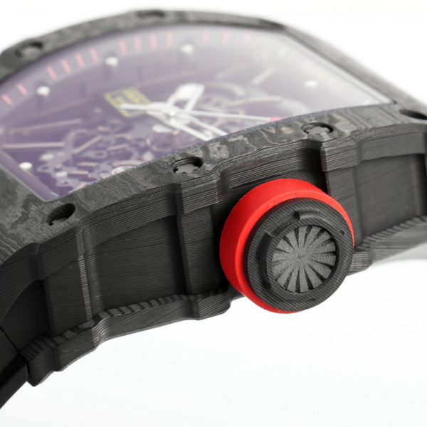 Richard Mille RM 35-02 RAFA Black Case Red Strap Clone (Copy)