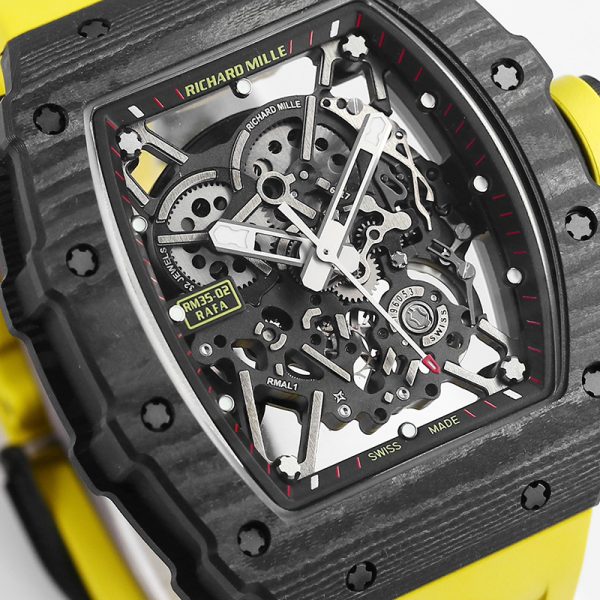 Richard Mille RM 35-02 RAFA Black Case Blue Strap Clone (Copy)