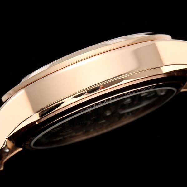 Vacheron Constantin Traditionnelle Tourbillon Silver Dial Rose Gold Numerals Brown Strap Clone 41mm (Copy)